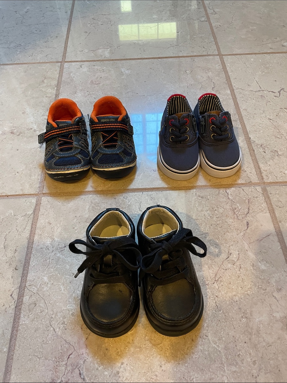 Baby Boy Shoe Bundle size 3-3.5 Stride Rite, Poll Parrott, and Smart Step Brand
